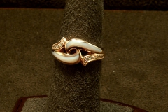 14k Rose Gold Mother of Pearl Kabana Ring