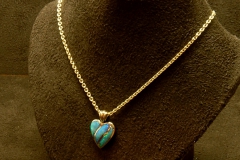 14k YG Opal Kabana Heart Pendant