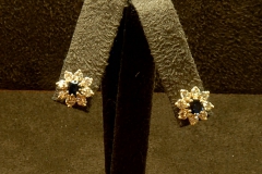 14k YG Sapphire & Diamond Earrings