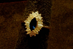 14k YG Sapphire & Diamond Ring