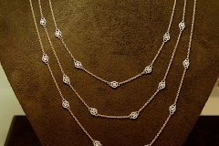 14k YG/WG 3-strand Diamond Chain