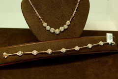 14k YG Diamond Cluster Bracelet