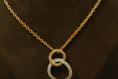14k YG/ WG Diamond Circle