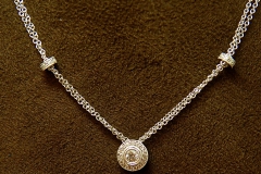 14k WG Diamond Wheel Necklace