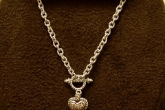 14k WG Diamond Heart Toggle