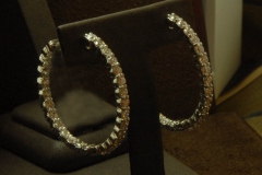 14k WG Dia. Hoops 3.05 TDW