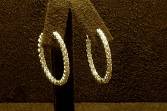 14k WG Dia. Hoops 1.50 TDW