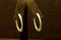 14k WG Dia. Hoops 1.00 TDW
