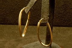 14k YG Free Form Hoops