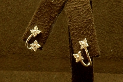 14k WG Ear Wrap Hoops 1.02 TDW