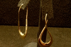 14k YG Free Form Hoops