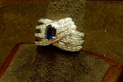 14k WG Sapphire & Diamond Ring