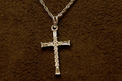 14k WG Diamond Cross