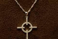 14k WG Diamond Cross