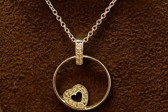 14k WG Diamond Heart Necklace