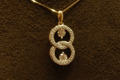 14kt YG Duet Pendant 1.00 TDW