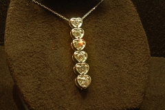 14k WG Heart Pendant 1.20 TDW