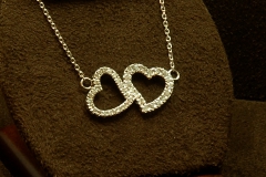 14k WG Double Heart 1.00 TDW