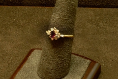 14k Ruby & Diamond Ring Natural