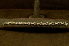 14k YG Tanzanite &Dia. 7" Bracelet