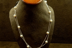 14k WG 18" Pearl Necklace
